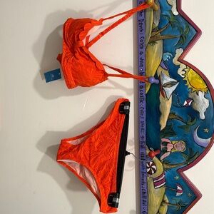 NWT Vibrant Orange Bikini Set